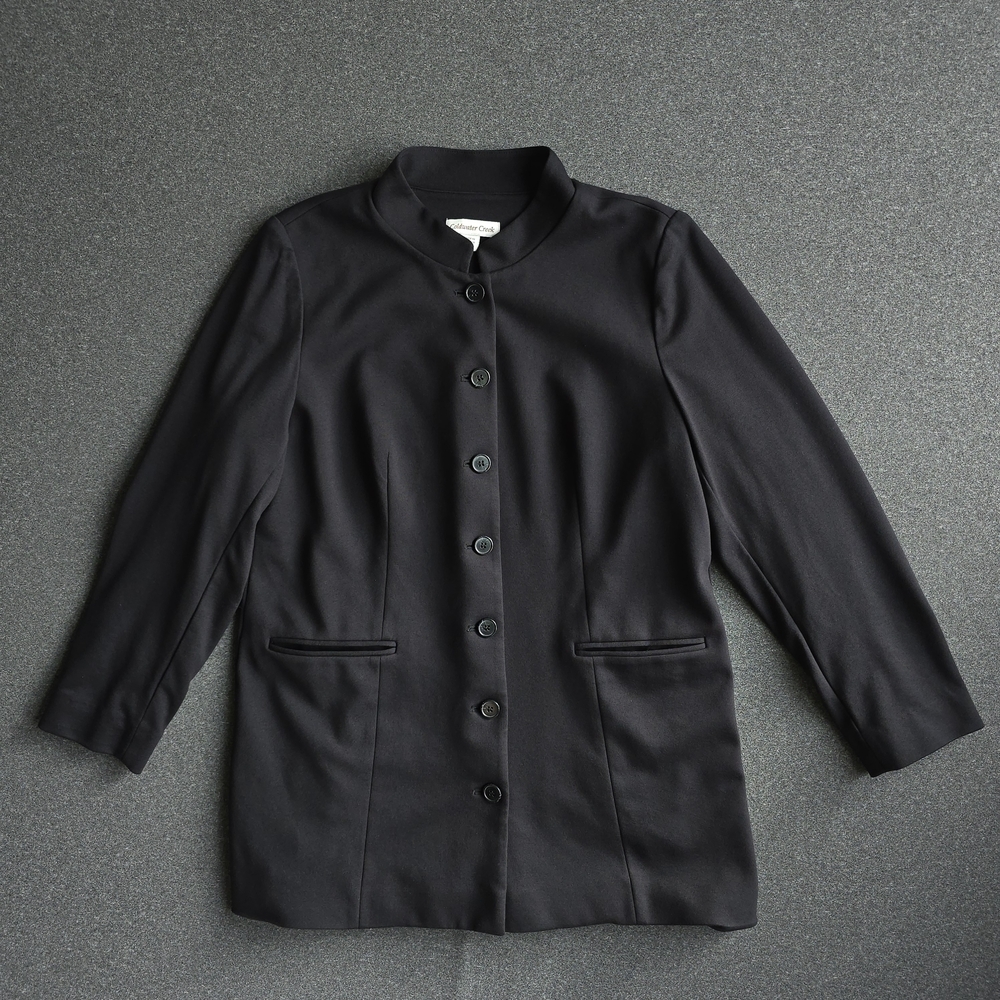 Coldwater Creek Blazer Women's Black Size 16 Unstructured Sport Coat Jacket